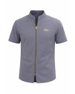 پیراهن نیم آستین مردانه مدل soprx(طوسی) کد6479