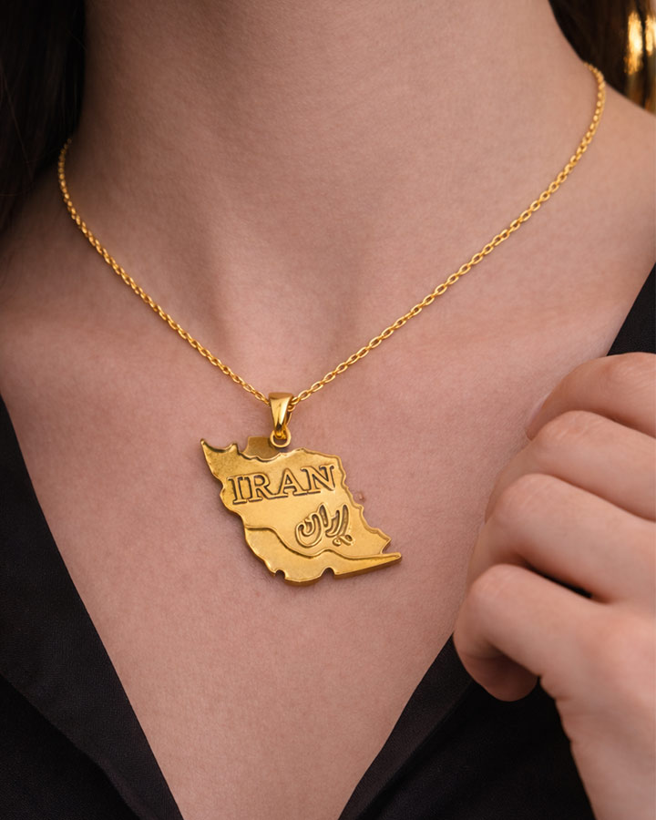 گردنبند طرح IRAN کد 6483 - Image 3