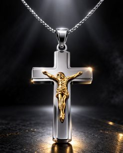 گردنبند طرح صلیب کد6486