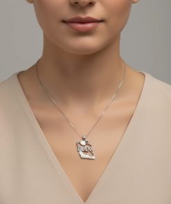 گردنبند نقره ای ایران کد 6495