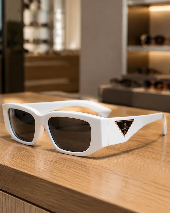 عینک اسپرت مدل PRADA ( فریم سفید ) کد 6523 - Image 3