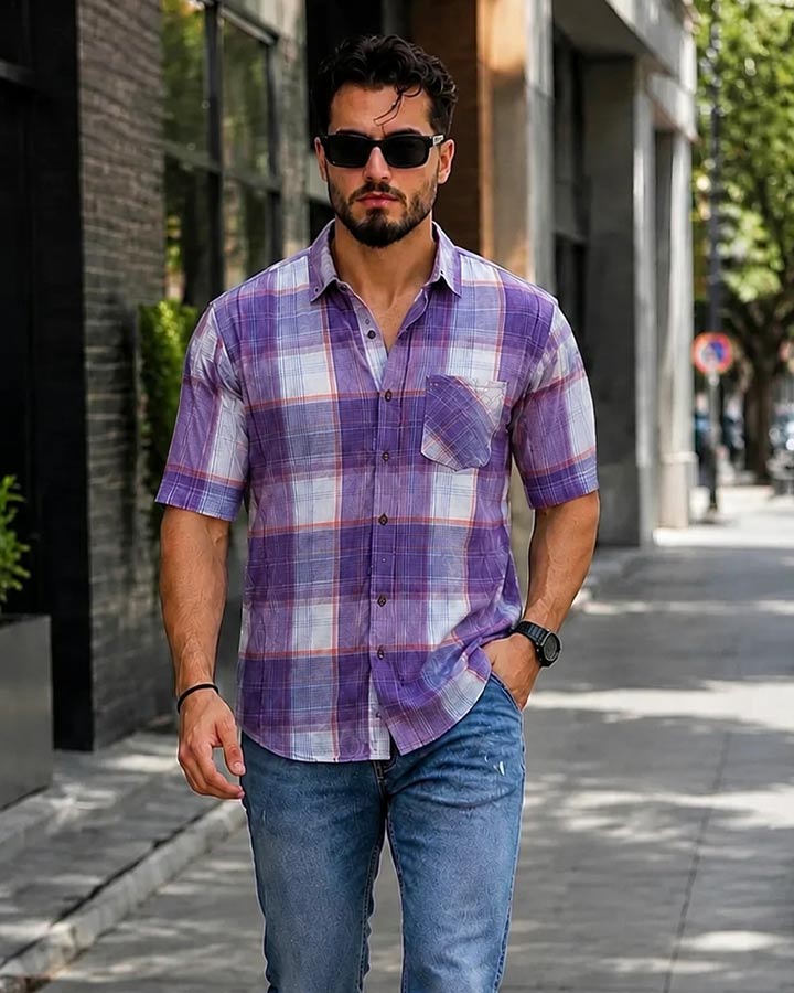 پیراهن نیم آستین Alvin کد 6526 - Image 3
