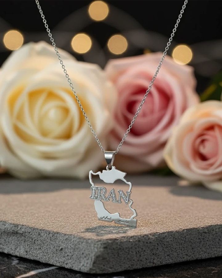 گردنبند نقره ای ایران کد 6495 - Image 3