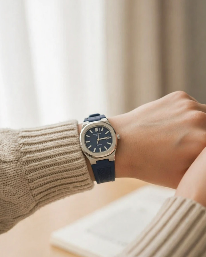 ساعت مردانه PATEK PHILIPPE ( سورمه ای ) کد 6507 - Image 3