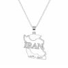 گردنبند نقره ای ایران کد 6495
