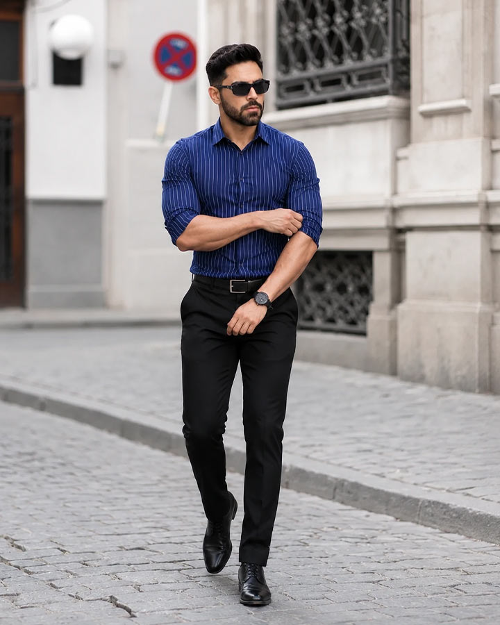 پیراهن مردانه مدل FASHION کد 6525 - Image 4