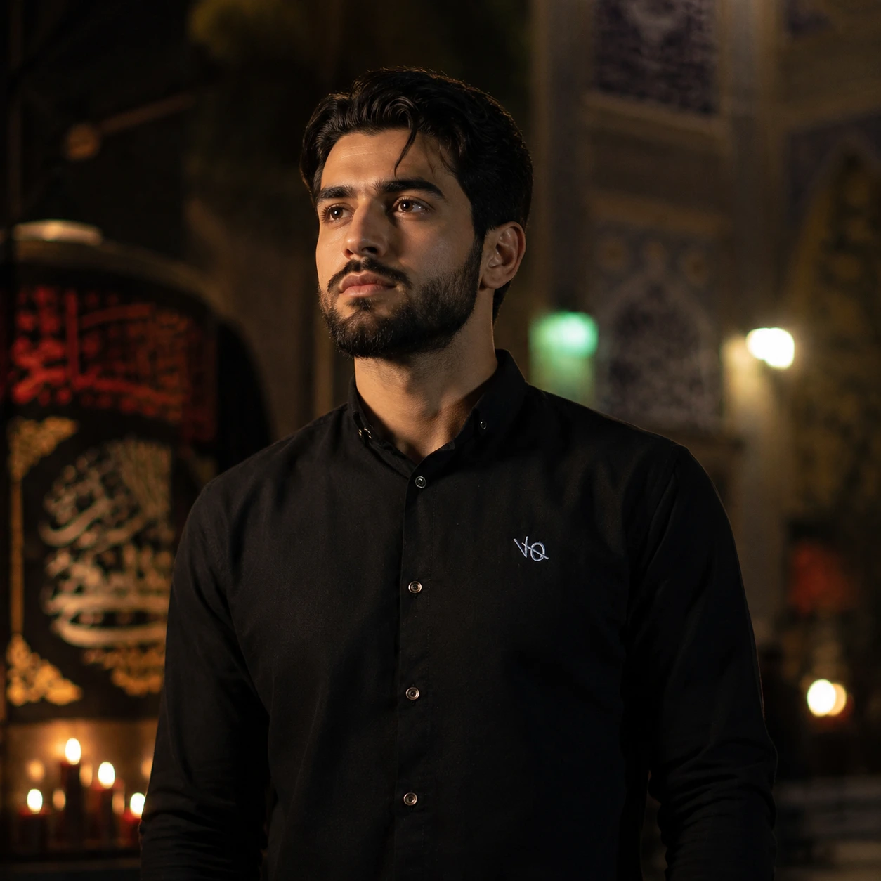 پیراهن مردانه مشکی مدل VQ - Image 8