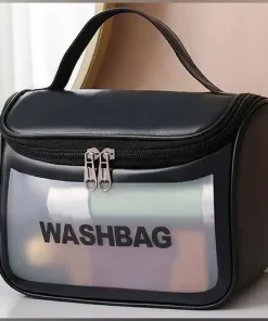 کیف آرایشی واشبگ بیضی مشکی سایز بزرگ  WASHBAG