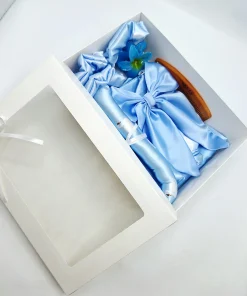 Alternative view of 🌸✨️ست ساتن ال اکیس درجه ۱ خارجی مراقبت پوست و مو لوکس کیفیت دوخت بی نظیر 9 تیکه ( طرح قو)🦢🥹