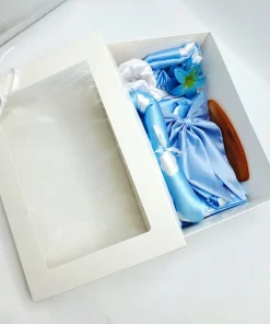 Alternative view of 🌸✨️ست ساتن ال اکیس درجه ۱ خارجی مراقبت پوست و مو لوکس کیفیت دوخت بی نظیر 9 تیکه ( طرح ابر)☁️🥹