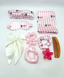 🌸✨️ست ساتن ال اکیس درجه ۱ خارجی مراقبت پوست و مو لوکس کیفیت دوخت بی نظیر 9 تیکه ( طرح ویکتوریاسکرت)🎀🥹