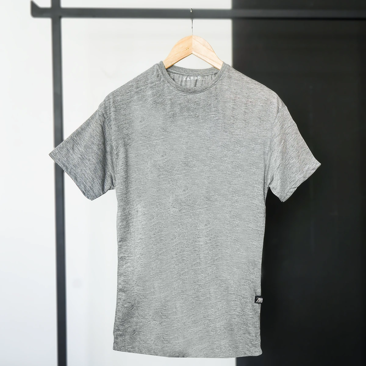 تیشرت ساده طوسی مردانه مدل Vala - XL