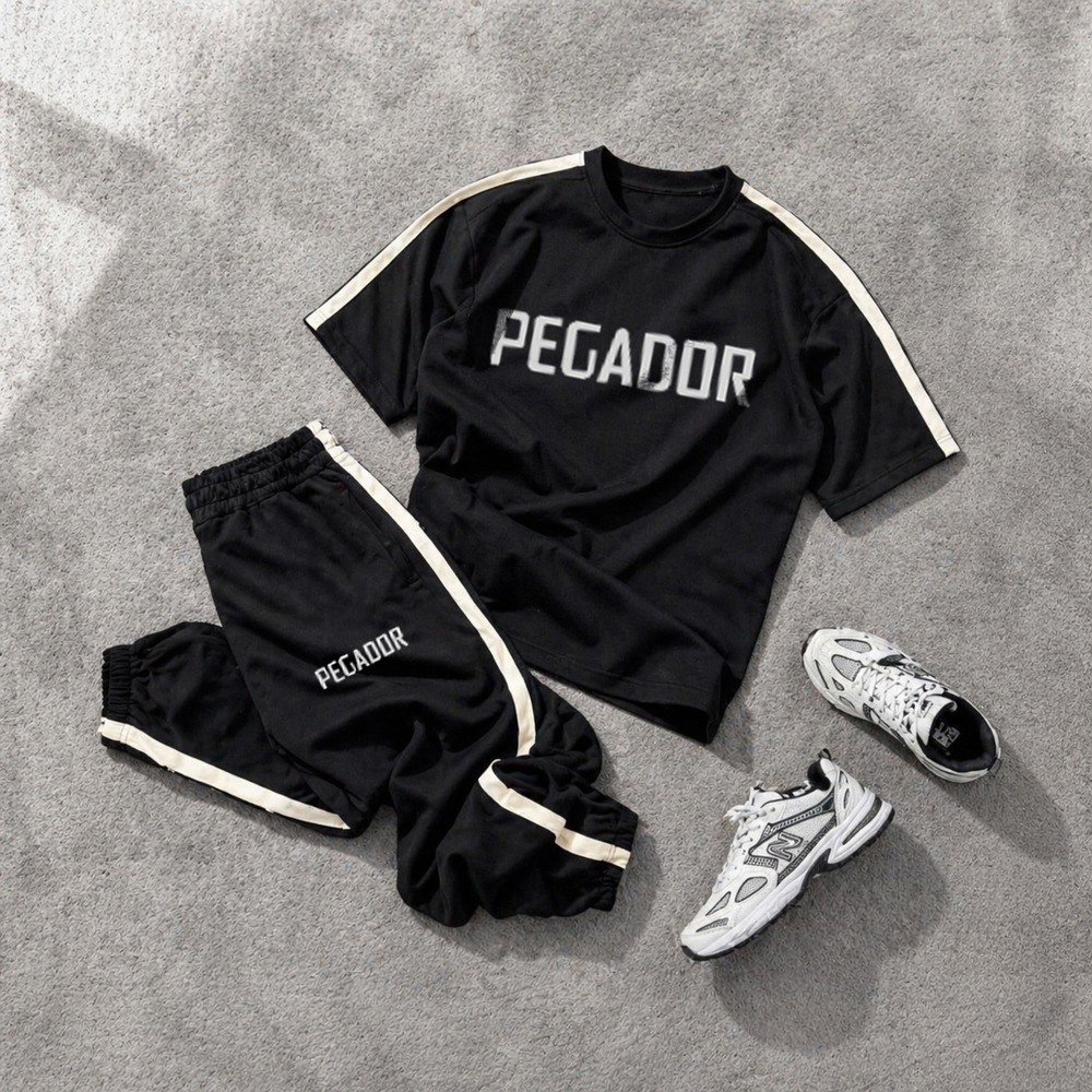 ست تیشرت و شلوار مردانه بنگال کش مدل Pegador-مشکی - Image 2