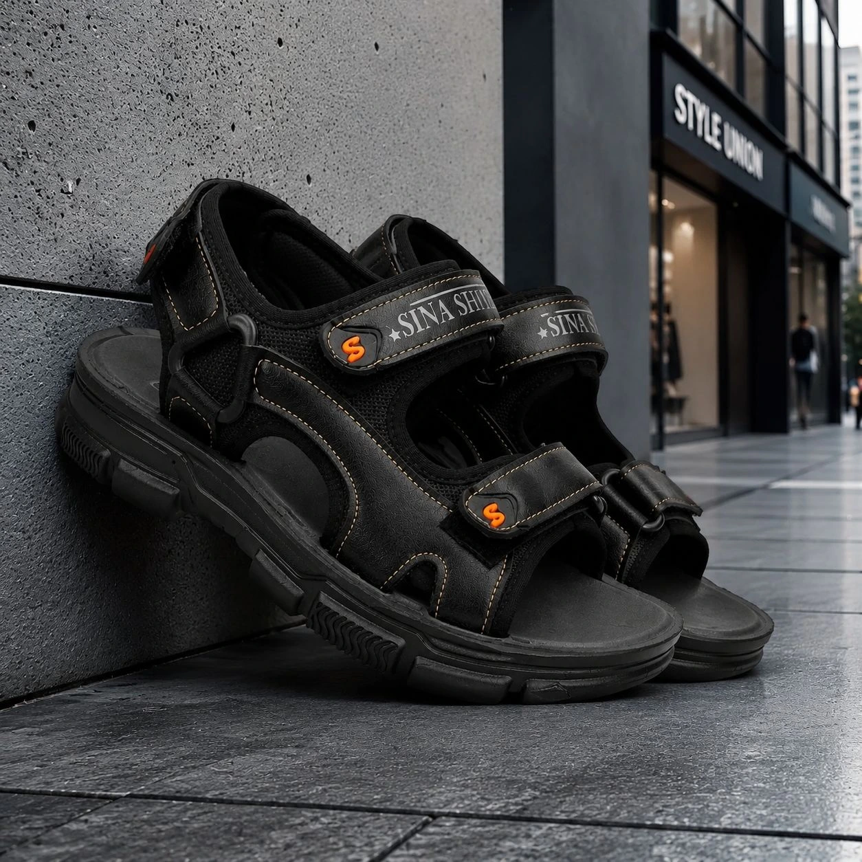 کفش صندل مردانه تابستانی مدل Sina Shoes -مشکی - Image 2