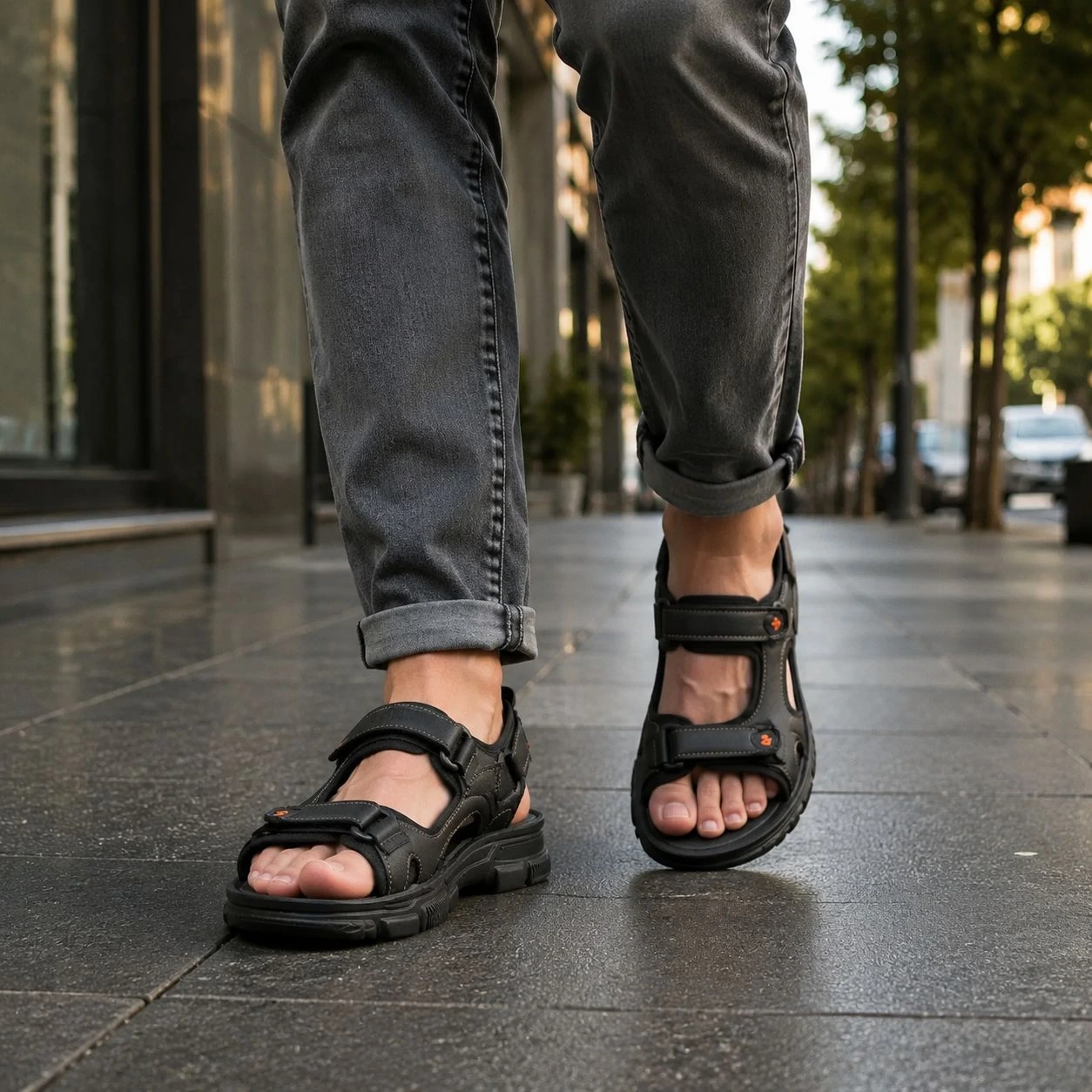 کفش صندل مردانه تابستانی مدل Sina Shoes -مشکی - Image 3