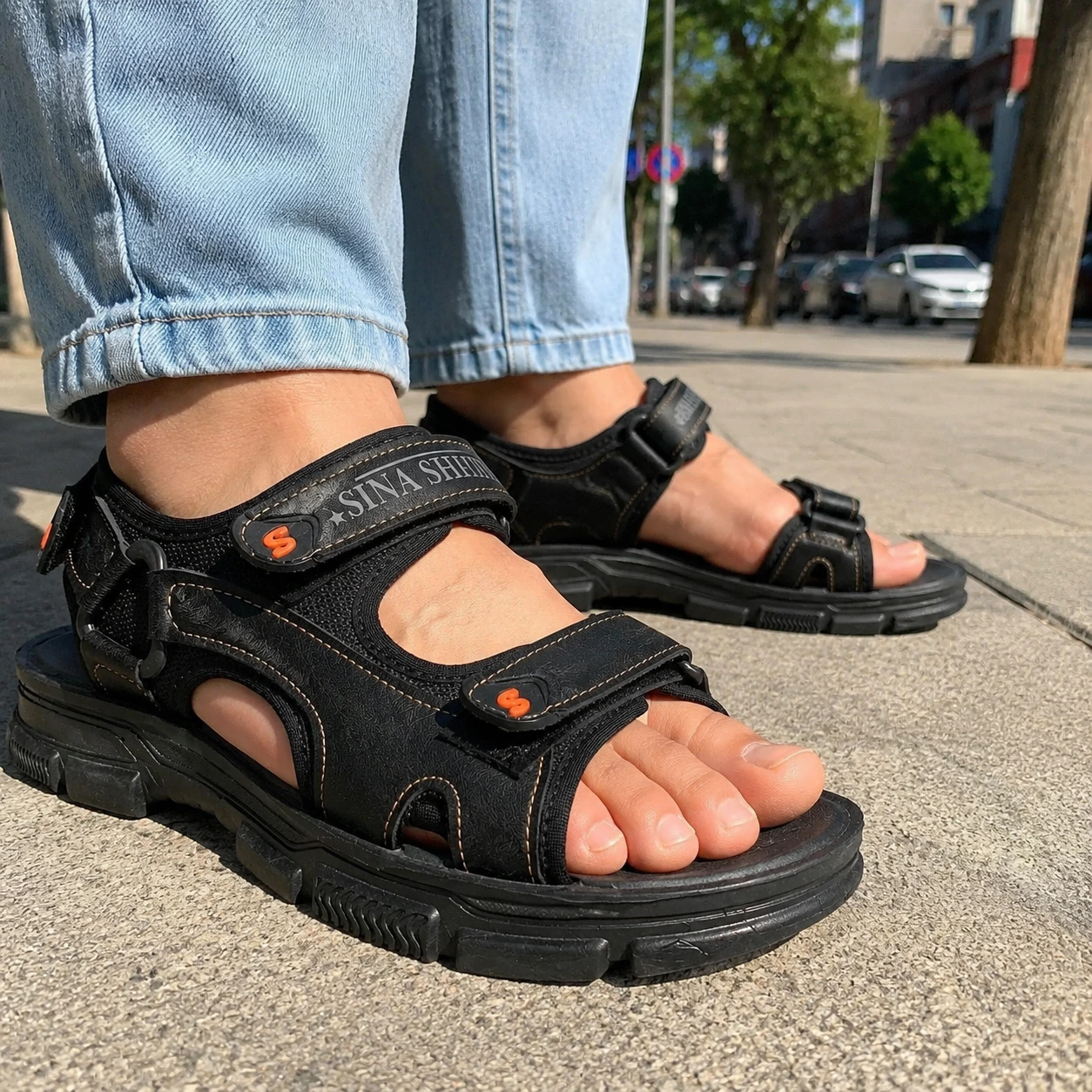 کفش صندل مردانه تابستانی مدل Sina Shoes -مشکی - Image 9
