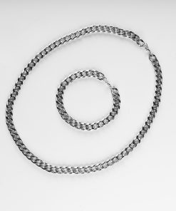 نیم ست Cartier مردانه نقره ای مدل Zoris