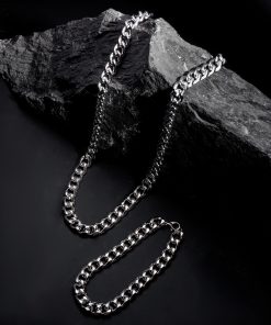 نیم ست Cartier مردانه نقره ای مدل Zoris