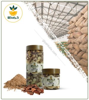 پوست نارون خشک یا پودری بسته بندی