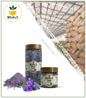 گل بنفشه خشک یا پودری