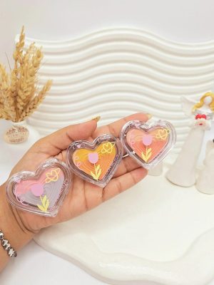 رژگونه دورنگ طرح قلبی برند  BILLION BEAUTY کد ۰۷۷۷