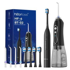 پک کامل واترجت و مسواک برقی H2ofloss HF‑6 BT‑02