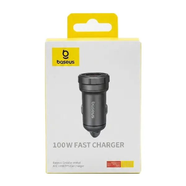 شارژر فندکی دو پورت 100 وات شیشه ای بیسوس (BASEUS)