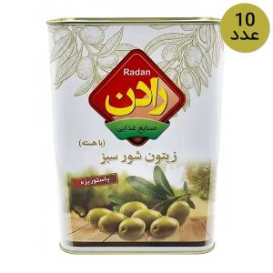 زیتون خوراکی سرکه ای رادن 10 حلب 9 کیلویی خالص اقساط