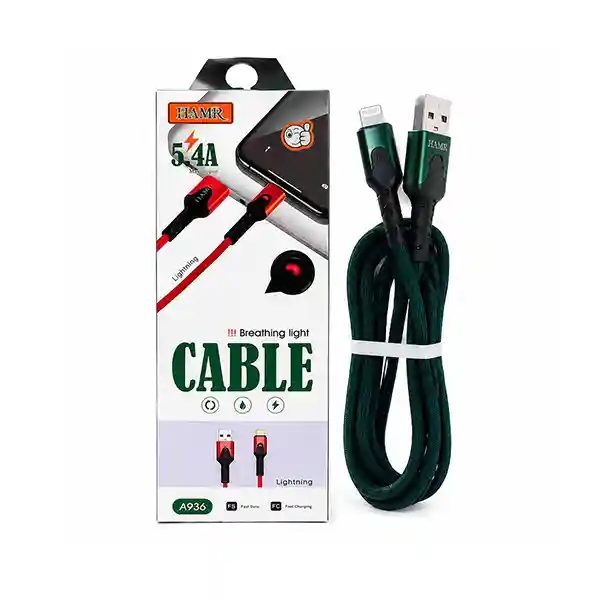 کابل شارژ چراغ دار آیفون مدل A936 هامر (HAMR)