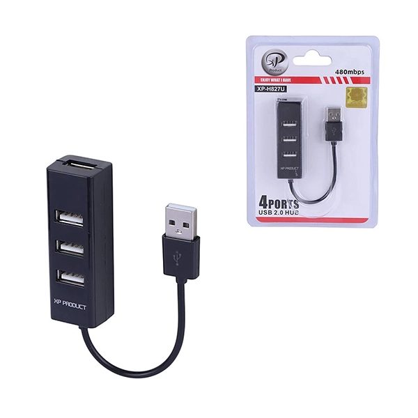 هاب 4 پورت USB 2.0 مدل H827U ایکس پی (XP)