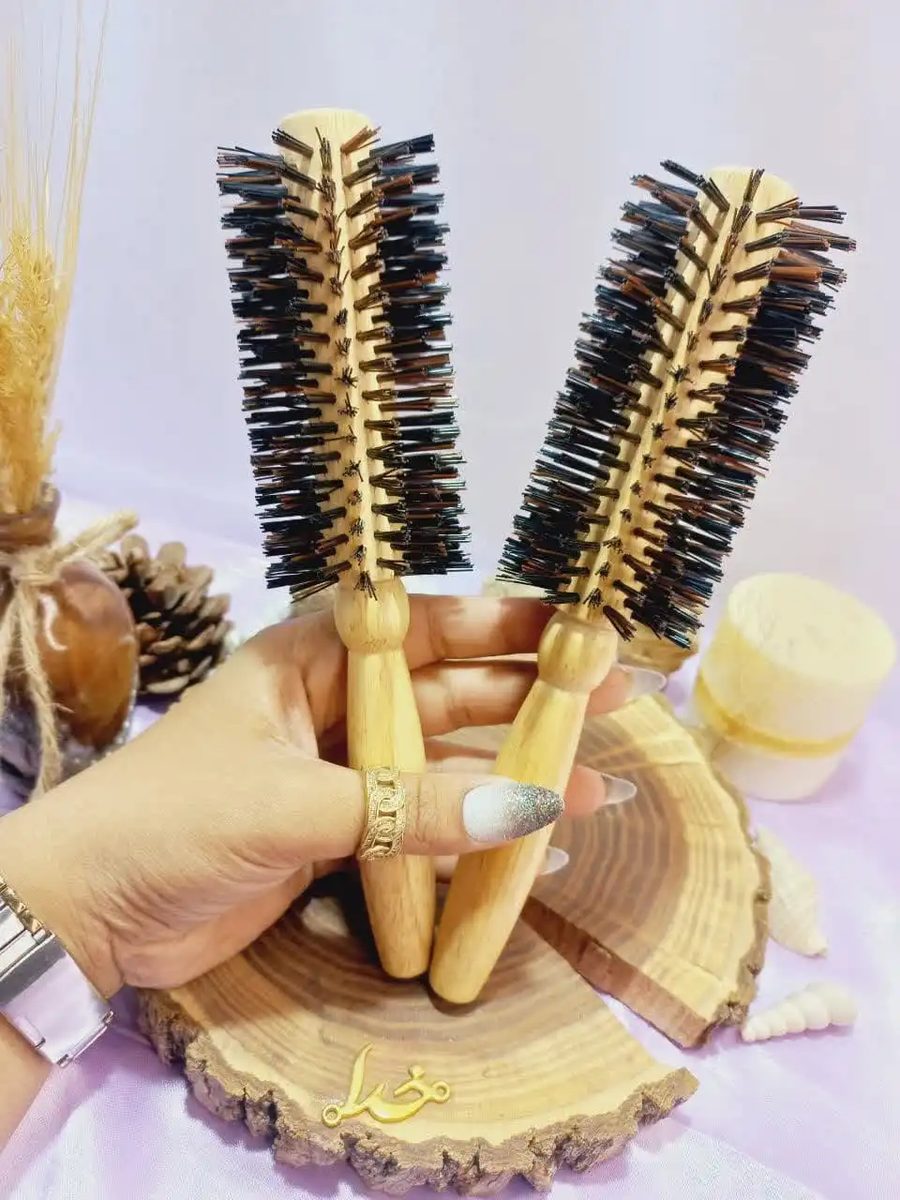 برس مو پیچی دسته بامبو