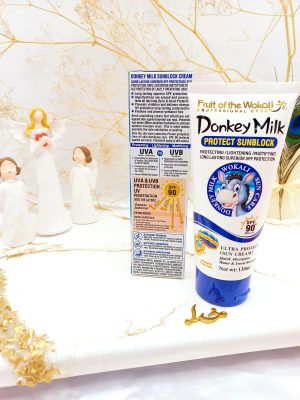 کرم ضدآفتاب  روشن کننده و مات کننده شیر الاغ SPF90 وکالی Wokali کد HA3086