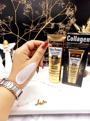کرم ضد آفتاب بی رنگ spf60 کلاژن ساز و ترمیم کننده وکالی WOKALI کد HF2013