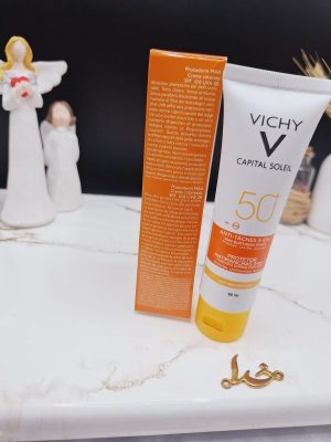 کرم ضد آفتاب رنگی جوانساز و ضد لک ویشی کاپیتال سولیل ویشی VICHY SPF50 کد 1826