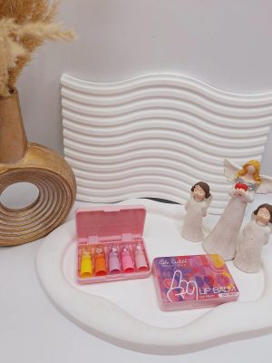 پک بالم لب 5 تایی رنگارنگ طرح میوه ای کد 8099-3