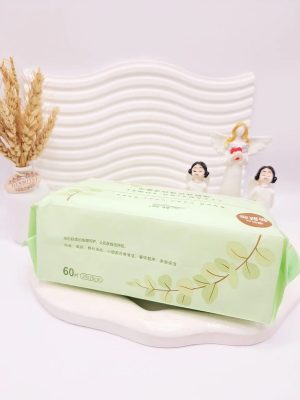 دستمال حوله ای Hanyan رنگ بدنه سبز 60 عددی کد 0537