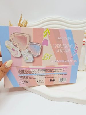 رژگونه دورنگ طرح قلبی برند BILLION BEAUTY کد ۰۷۷۷