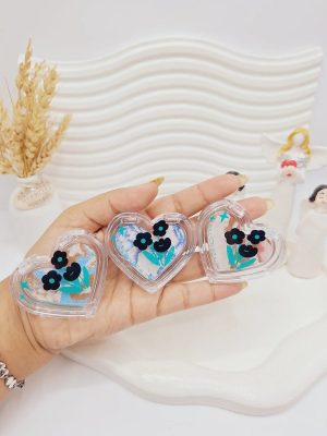 هایلایتر دو رنگ طرح قلب و گل برند BILLION BEAUTY کد 10078