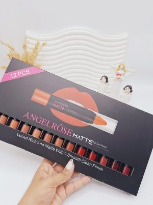 پک رژ لب 12 تایی پیچی مات برند ANGELROSE کد ۰۸۱۷