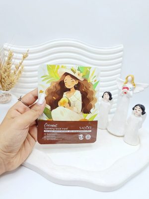 ماسک ورقه ای آبرسان رایحه نارگیل طرح دختر برند SADOER کد 7510