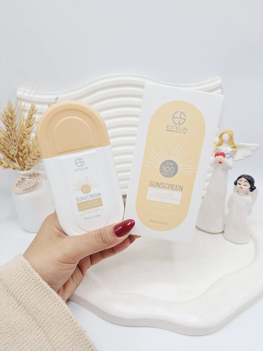 کرم ضد آفتاب رنگی استیلن All-In-One مدل SPF 100 کارتن نارنجی اصلی کد 4596