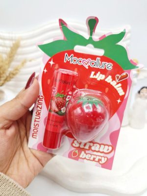 ست بالم لب و مرطوب کننده توت فرنگی برند Moccallure کد 031