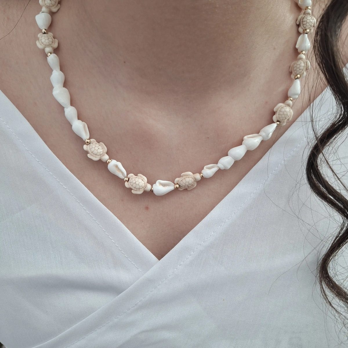 گردنبند پینترستی طرح لاک پشت دریایی