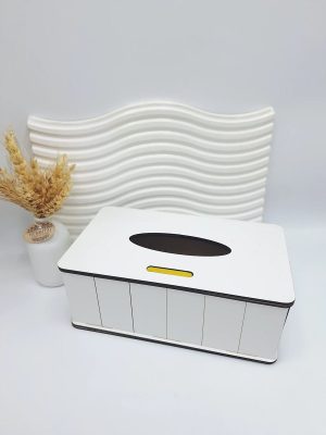 دستمال کاغذی چوبی رنگ سفید