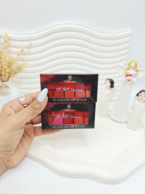 پالت رژ لب 10 رنگ ویولت میکاپ مدل Perfect Glam کد SV078
