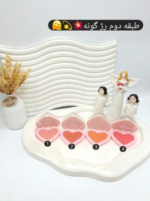 هایلایتر و رژ گونه دو طبقه قلبی برند HUDAMOJI کد 093