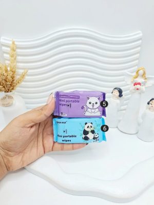 دستمال مرطوب کننده و آرایش پا کن برندQIANHUI کد 3586