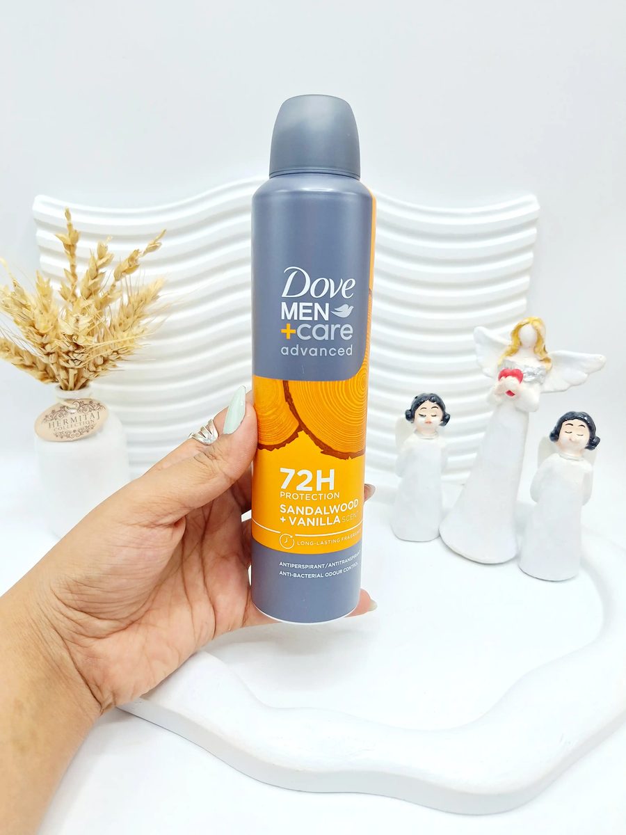 اسپری ضد تعریق مردانه 72 ساعته SANDALWOOD vanilla داو 250 ميل اصلی کد 0533