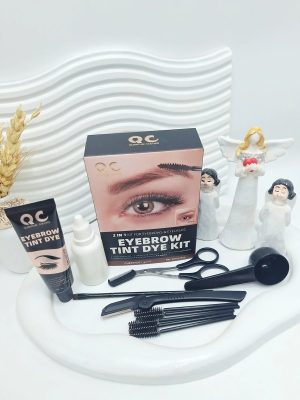کیت رنگ ابرو و ضد آب و ضد تعریق و ماندگاری بالا برند QC کد 5731