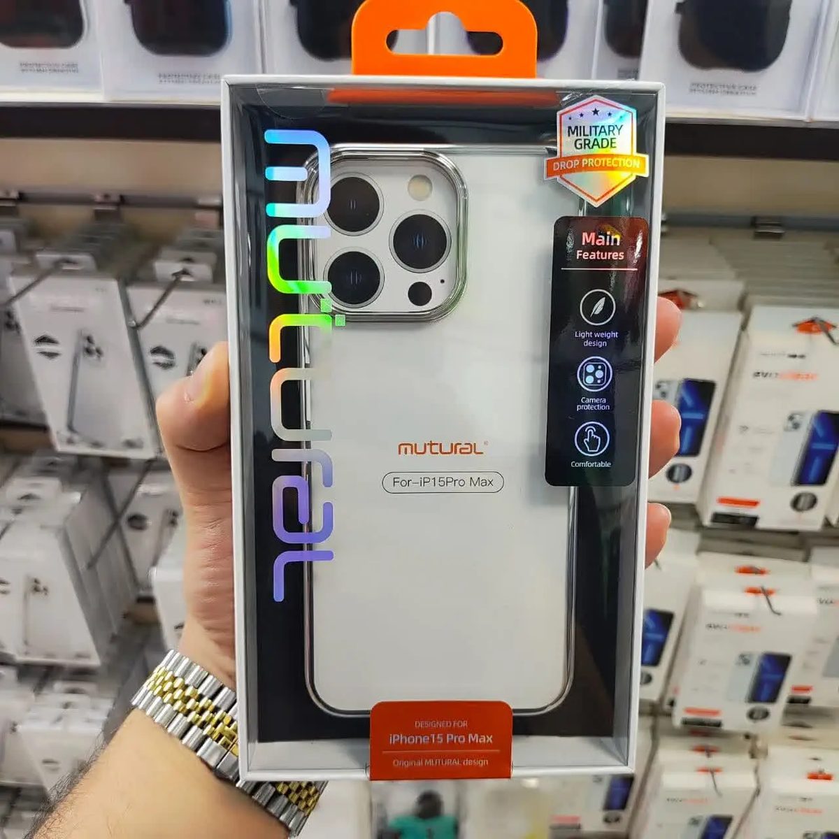 قاب موتورال مناسب برای گوشی آیفون 15 پرو مکس مدل MUTURAL FASHION PROTECTIVE CASE 15 PRO MAX